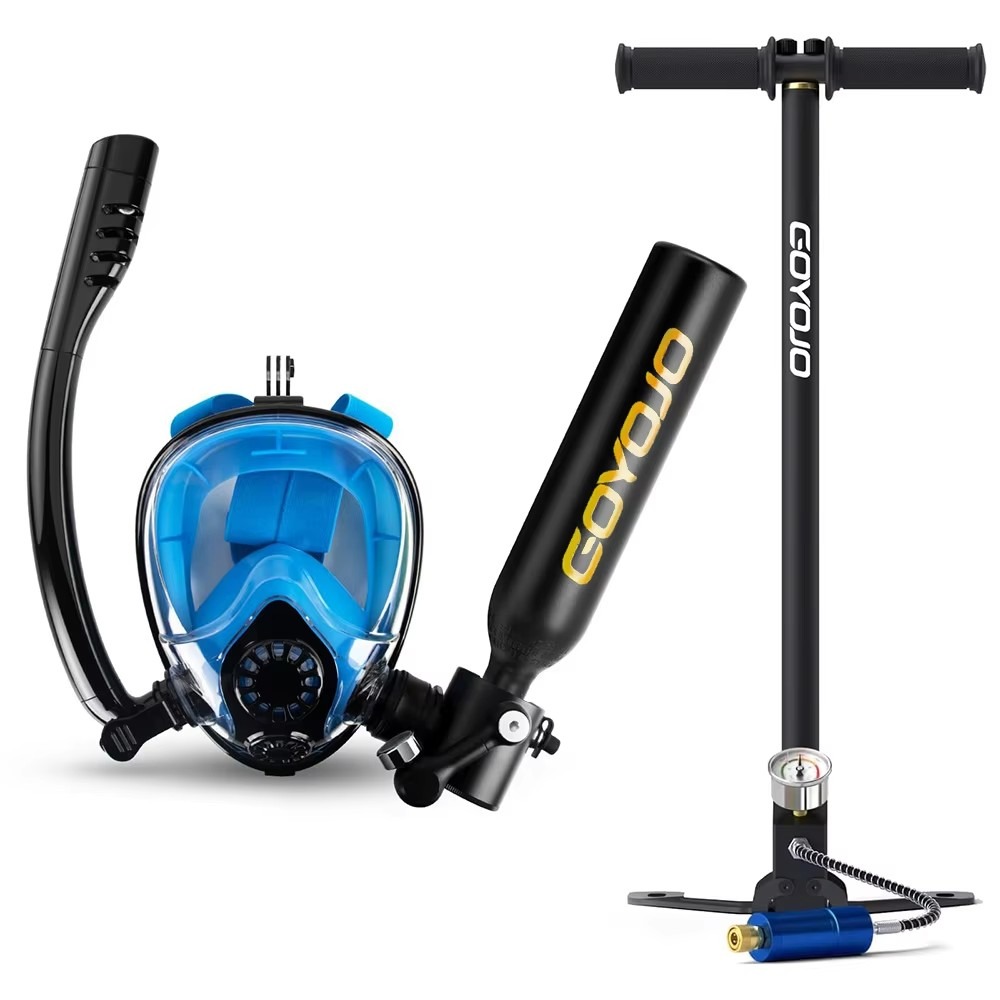 Snorkel Mask Full Face - 0.5L Scuba Tank Full Face Snorkel