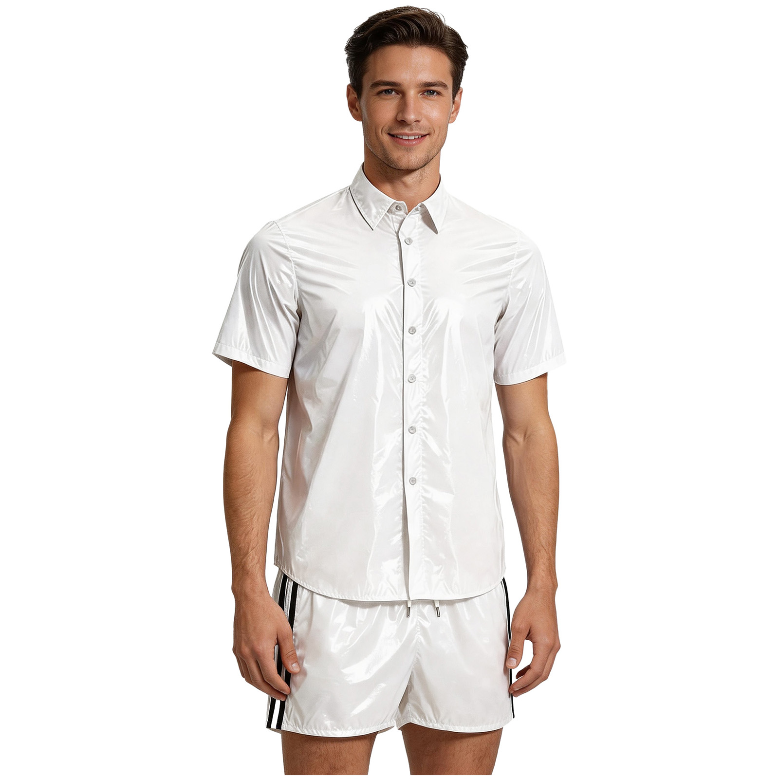 Pool Cover Waterproof - Men Glossy Waterproof Tops and Boxer