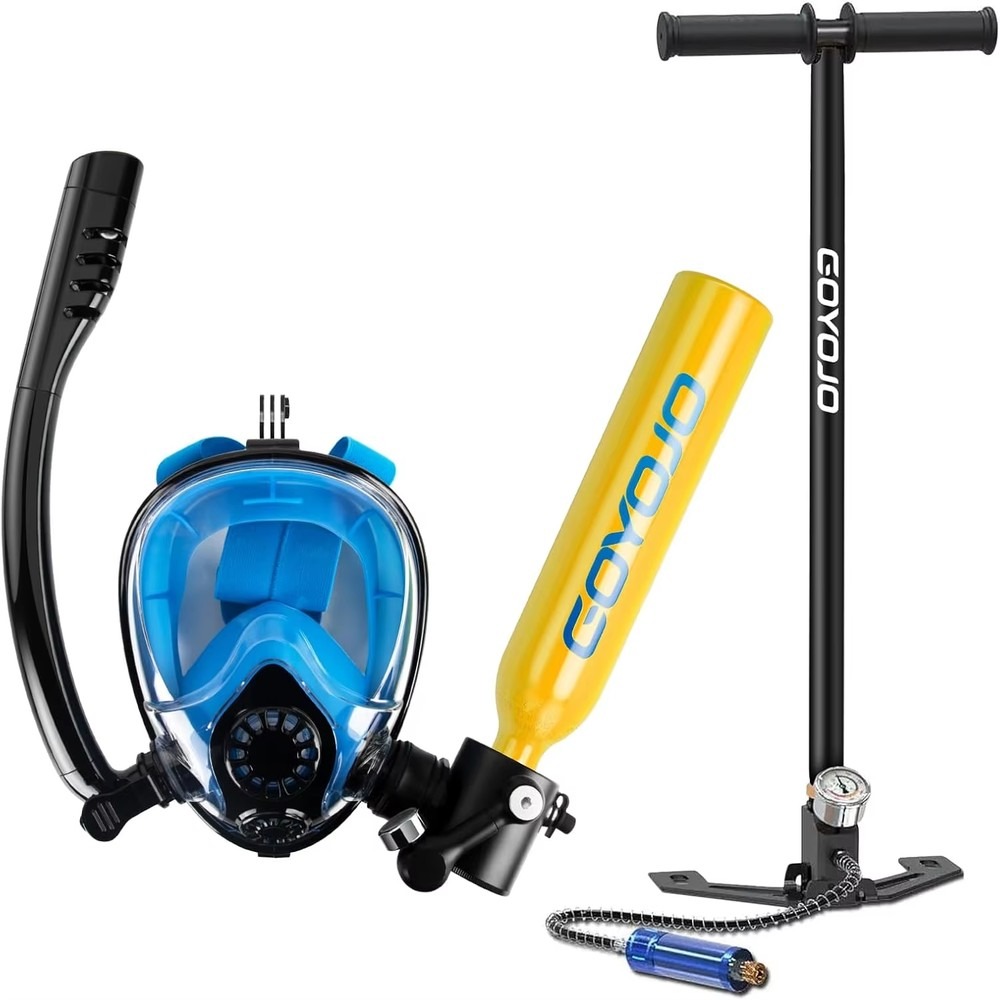 0.5L Scuba Tank Full Face Snor - đánh giá và giá Snorkel Mask Full Face