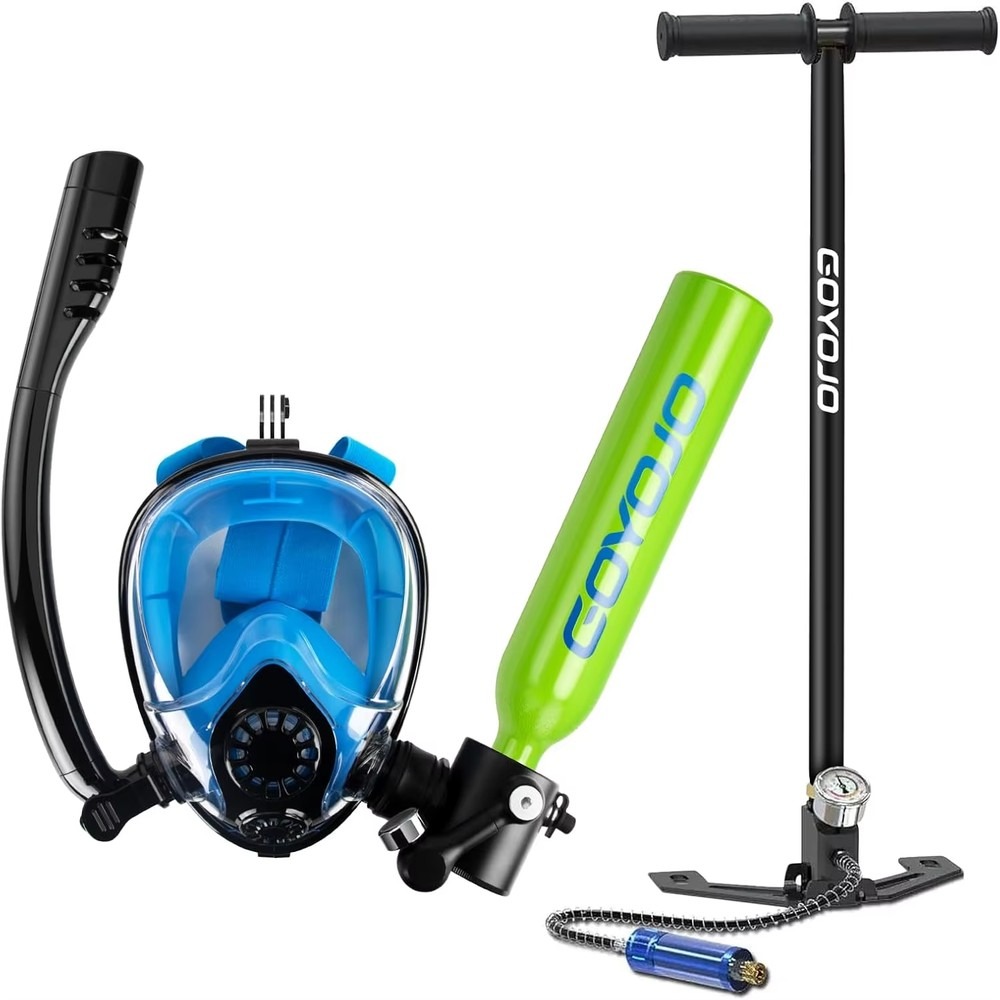 0.5L Scuba Tank Full Face Snor - đánh giá và giá Snorkel Mask Full Face