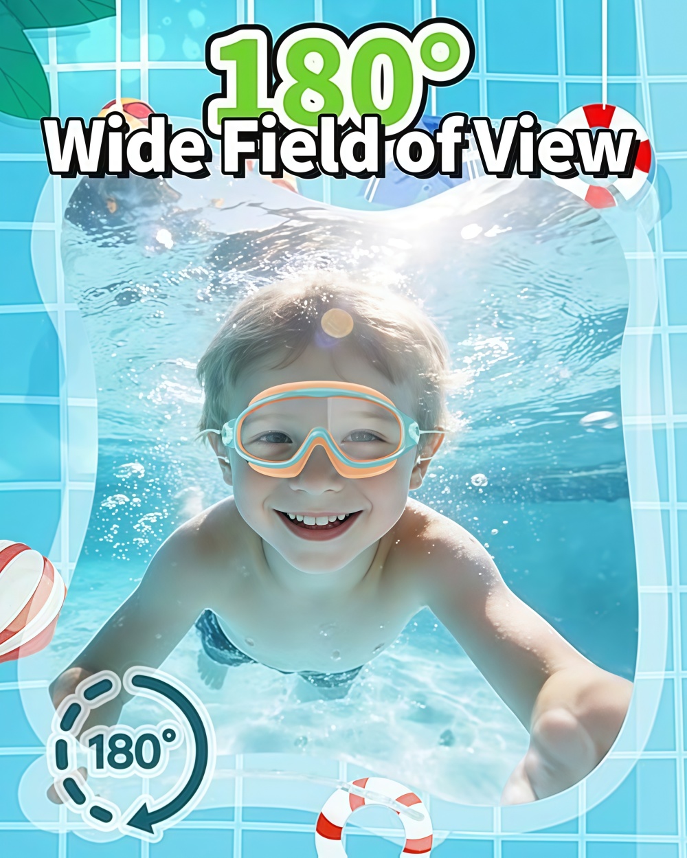Kids Swim Goggles with Swim Ca - đánh giá và giá Swim Goggles Anti Fog Uv
