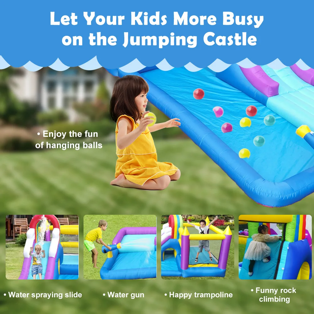 Rainbow Themed Inflatable Wate - đánh giá và giá Water Slide Inflatable