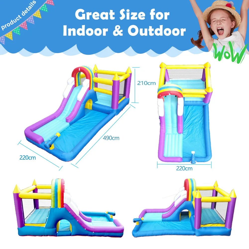 Rainbow Themed Inflatable Wate - đánh giá và giá Water Slide Inflatable