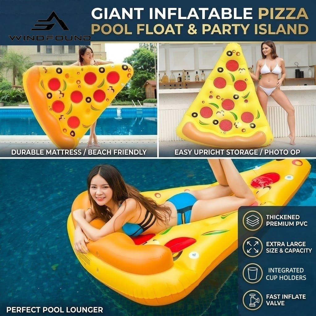 Giant Inflatable Pizza Pool Fl - đánh giá và giá Pool Lounger Inflatable