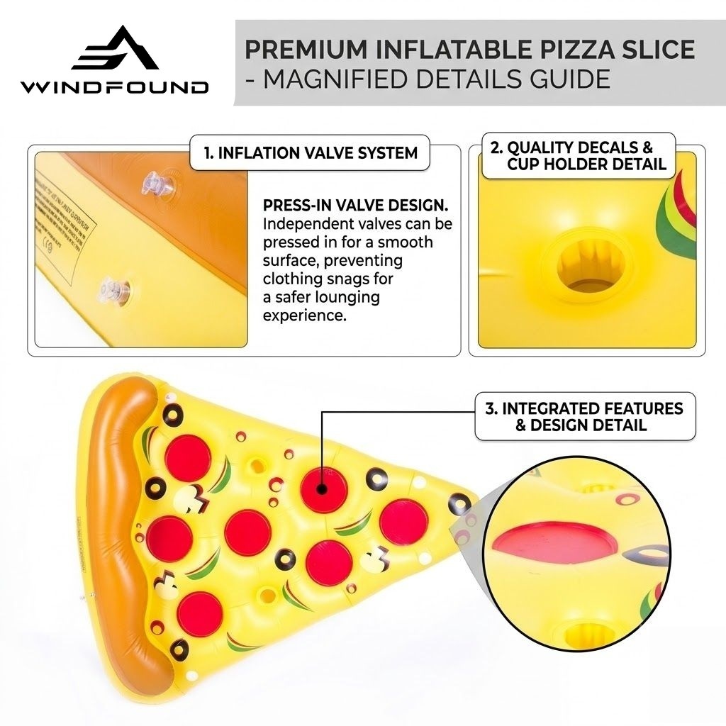 Giant Inflatable Pizza Pool Fl - đánh giá và giá Pool Lounger Inflatable