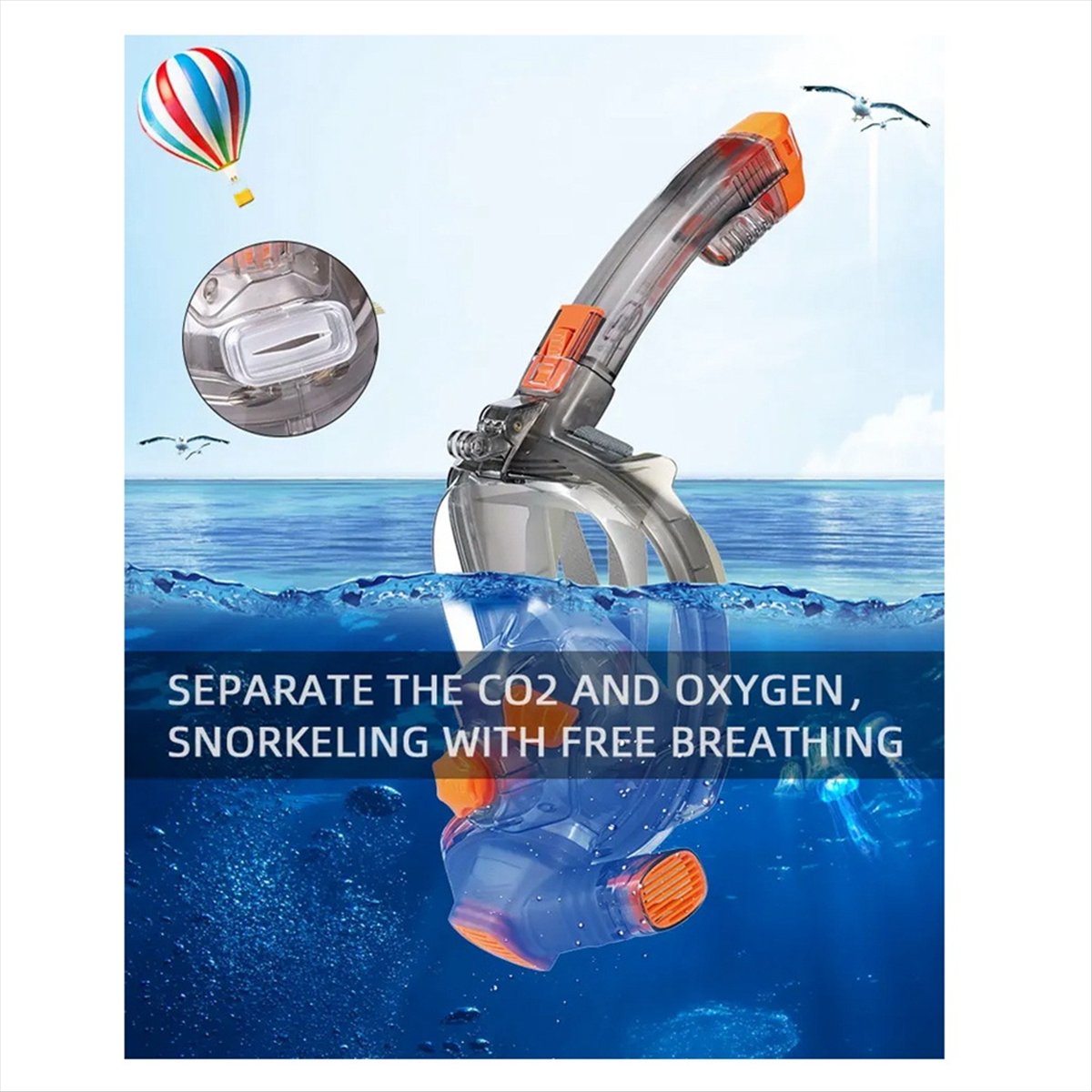 L79A Snorkel Mask Man Woman Sc - đánh giá và giá Snorkel Mask Full Face