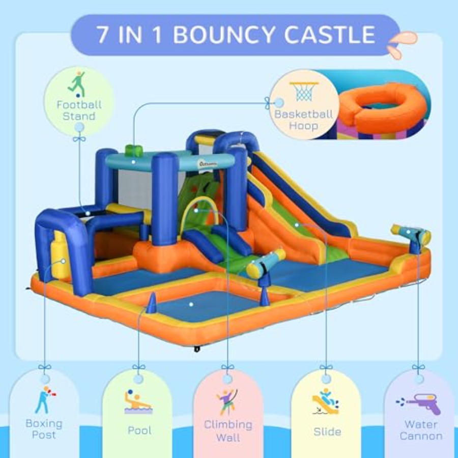 inflatable water slide 7-in-1  - đánh giá và giá Water Slide Inflatable
