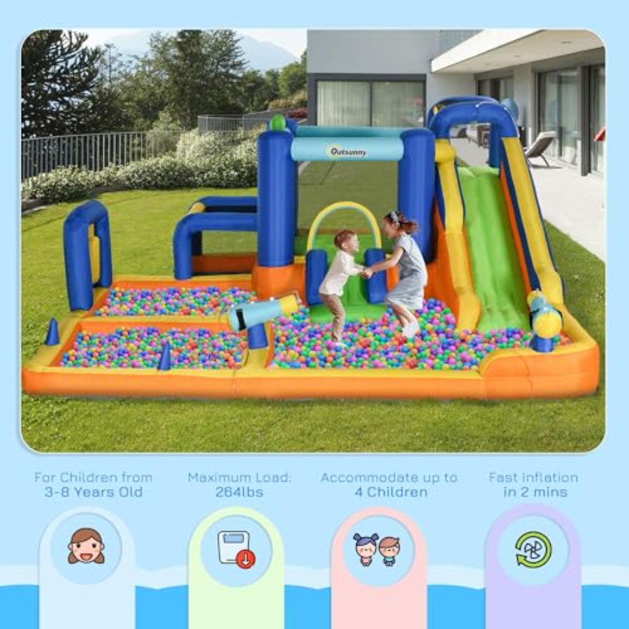inflatable water slide 7-in-1  - đánh giá và giá Water Slide Inflatable