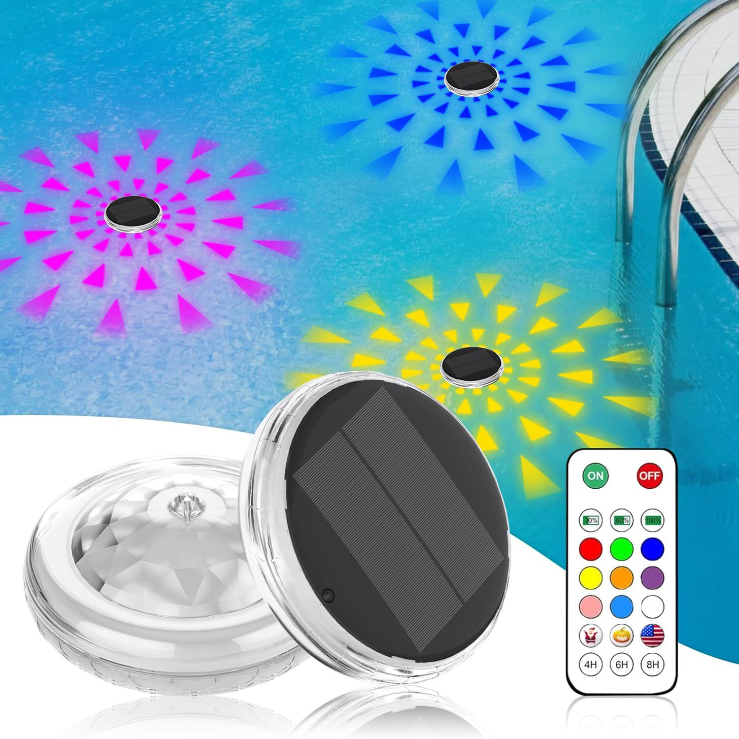 Pool Lights,Solar Rechargeable - đánh giá và giá Pool Light Solar Rechargeable