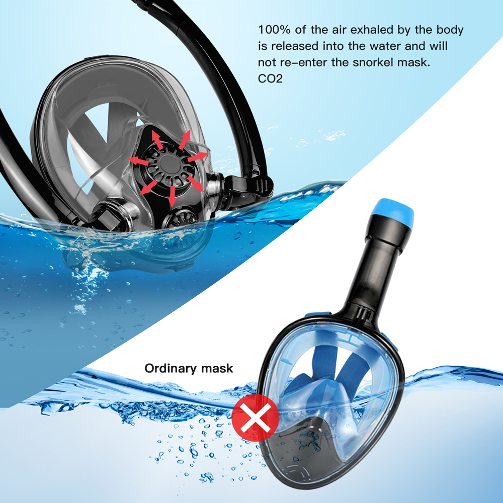 QDWETS 0.5L Mini Scuba Diving  - đánh giá và giá Snorkel Mask Full Face