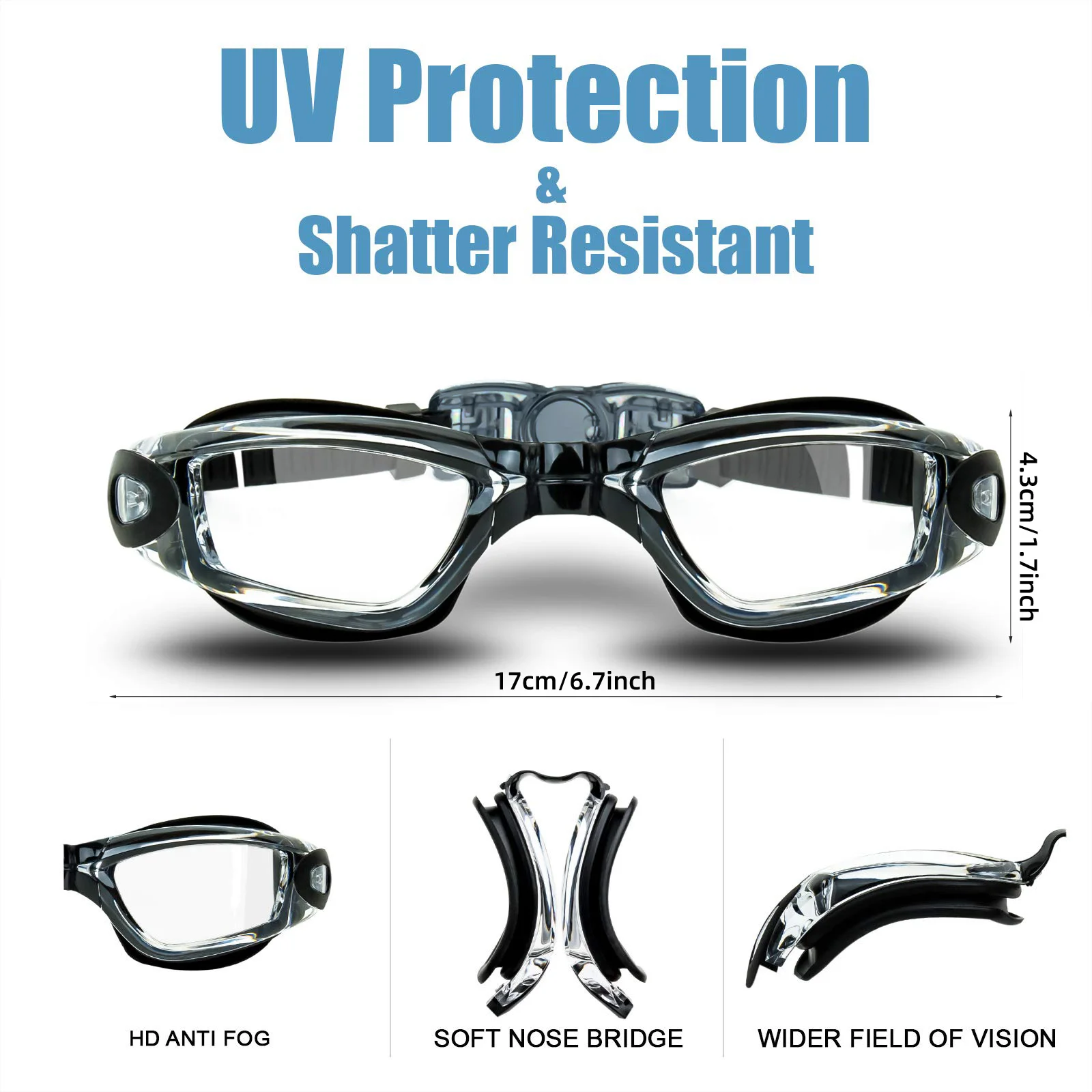 Professional Swimming Goggles  - đánh giá và giá Swim Goggles Anti Fog Uv