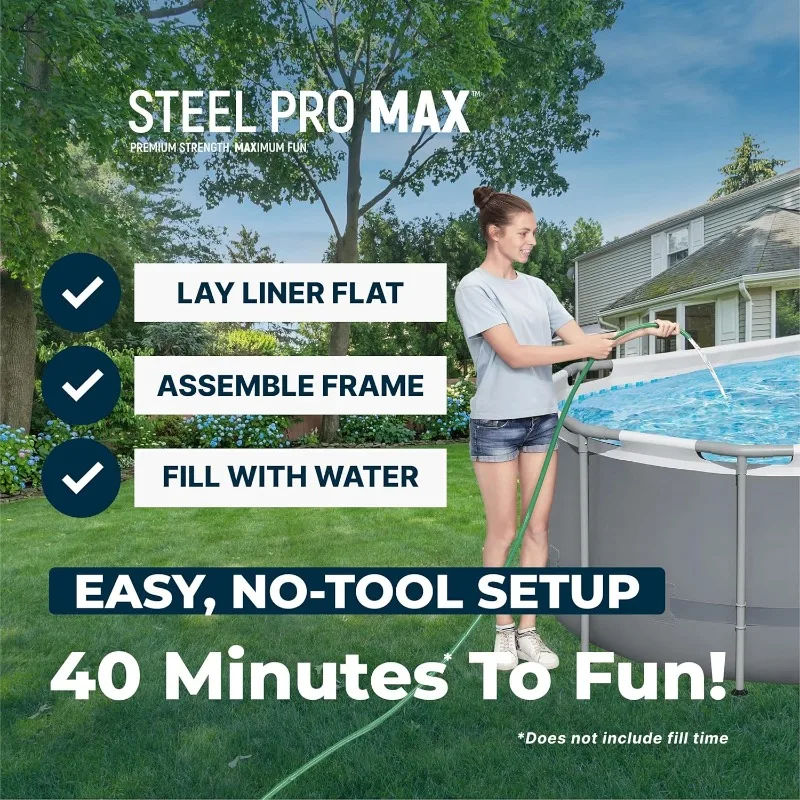 Bestway Steel Pro MAX 14' x 8' - đánh giá và giá Pool Ladder Above Ground